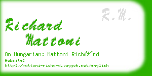 richard mattoni business card